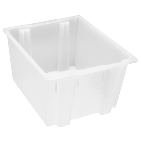 Quantum Storage Systems Stack & Nest Storage Tote, 19.5 gal, Clear, Polypropylene snt230CL